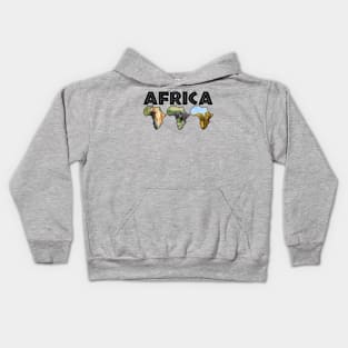 Africa Wildlife Continent Trio Kids Hoodie